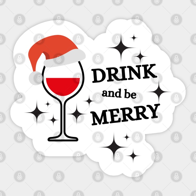 Drink and be Merry Sticker by meltubs76